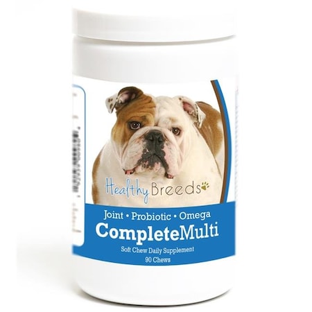 Healthy Breeds Healthy Breeds 192959009804 Bulldog all in one Multivitamin Soft Chew - 90 Count 192959009804